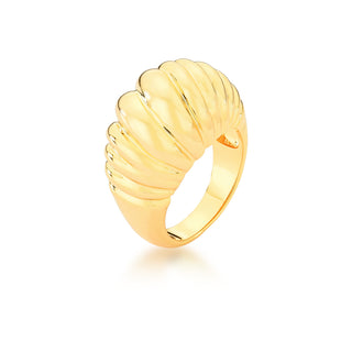 Bold Twist Dome Ring in Gold