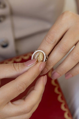 Adjustable Spinning Our Lady of Grace Ring