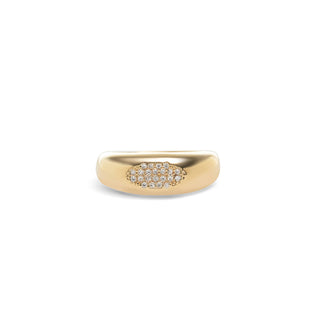 Basic Gold Band with Micro Pave Detailing