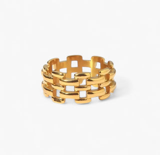 Coral Grid Ring