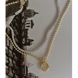 Aurora Bezel Necklace