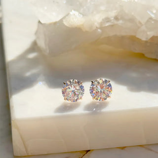10mm Round Cubic Zirconia Studs