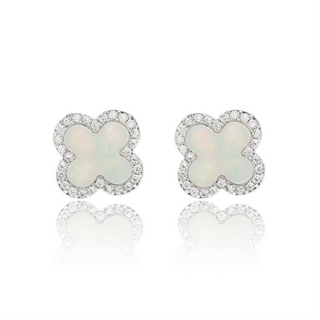 Four Leaf Mother-of-Pearl Earrings