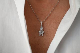 Tiny Heart – Boy Charm with Blue Crystal