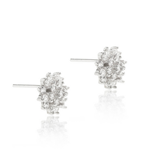 Shiny Snowflake 925 Sterling Silver Studs