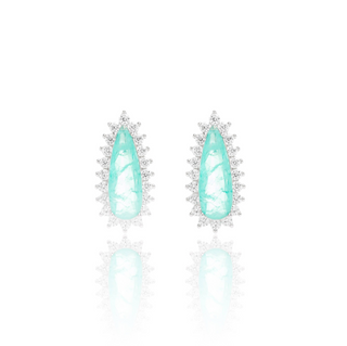 Tourmaline Teardrop 925 Sterling Silver Studs