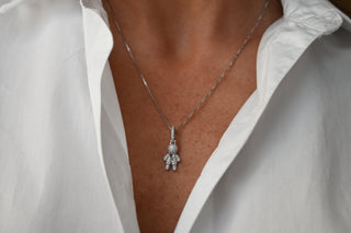 Tiny Heart – Boy Charm with Blue Crystal