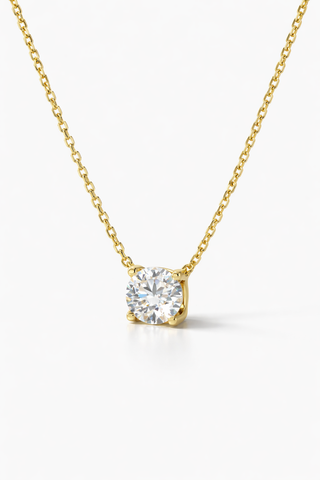 Moissanite 6.5mm Pendant Necklace