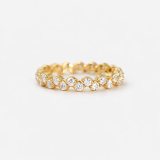 Golden Scallop Eternity Band