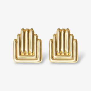 Stepped Studs in Gold