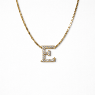 Signature Initial Pendant Necklace - E