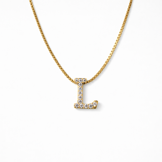 Signature Initial Pendant Necklace - L