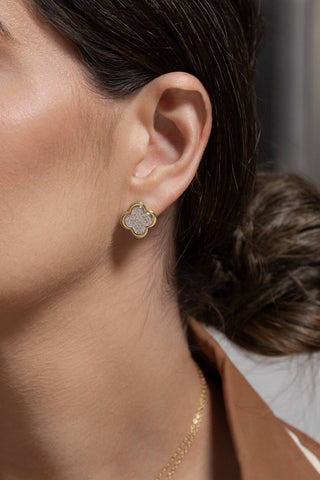 Serenity Clover Stud Earrings