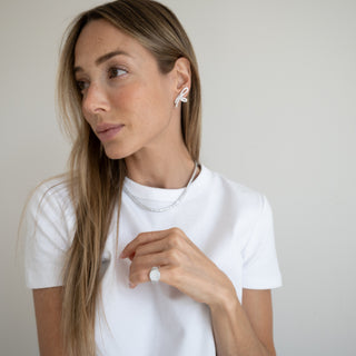 ICONIQUE Round Ring – Rhodium