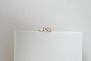 Statement Half Eternity Ring in Gold