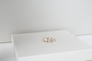 Statement Half Eternity Ring in Gold