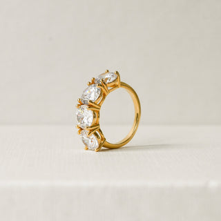Statement Half Eternity Ring in Gold