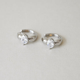 Soline Huggies - Rhodium