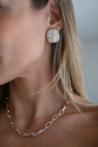 Glamour Button Pave Studs