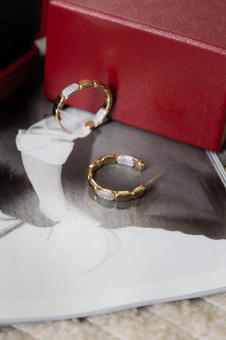 Aurora Pavé Hoop Earrings