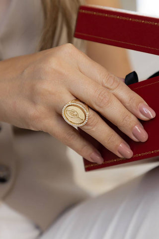Adjustable Spinning Our Lady of Grace Ring