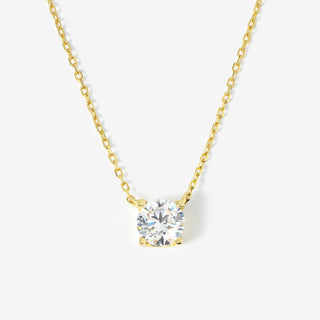 Moissanite 6.5mm Pendant Necklace
