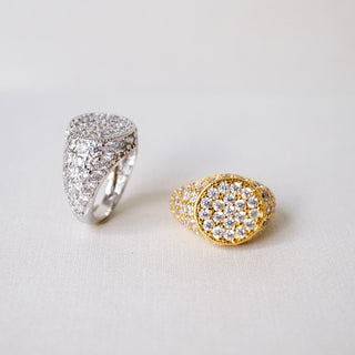 ICONIQUE Round Ring – Rhodium