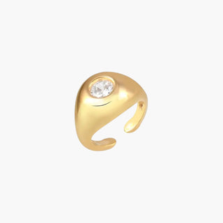 Modern Pinky Ring in Gold