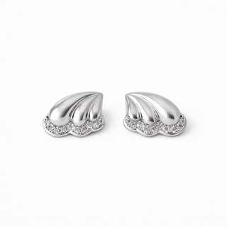 Clair Studs - Rhodium