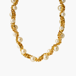 Braided Pearl Necklace