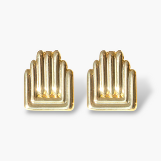Stepped Studs in Gold
