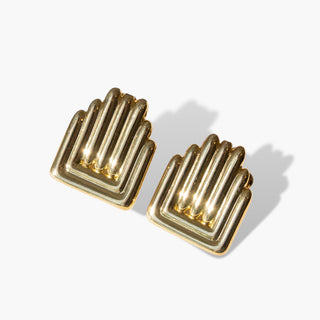 Stepped Studs in Gold