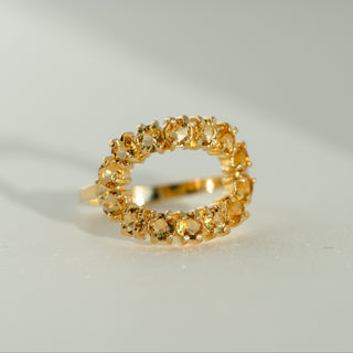 Golden Lace Oval Ring