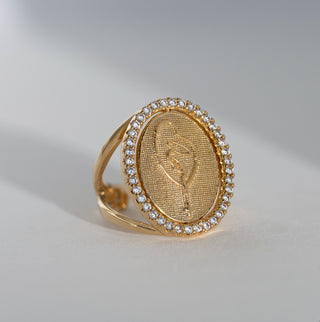 Adjustable Spinning Our Lady of Grace Ring