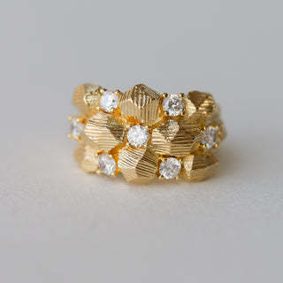 Sculpted Cluster Ring