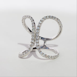 Infinity Curve Pavé Ring