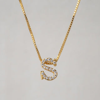 Signature Initial Pendant Necklace - S