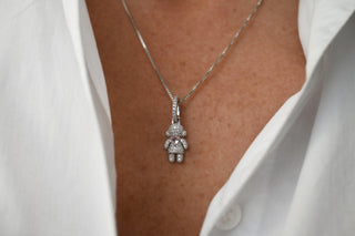 Tiny Heart – Girl Charm with Pink Crystal