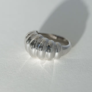 Silver Cloud Pinky Ring