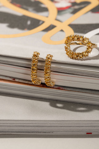 Golden Lace Oval Ring